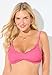 Swimsuits For All Women's Crinkle Lettuce Trim Bikini Top - 20, Coral Pink (Plus