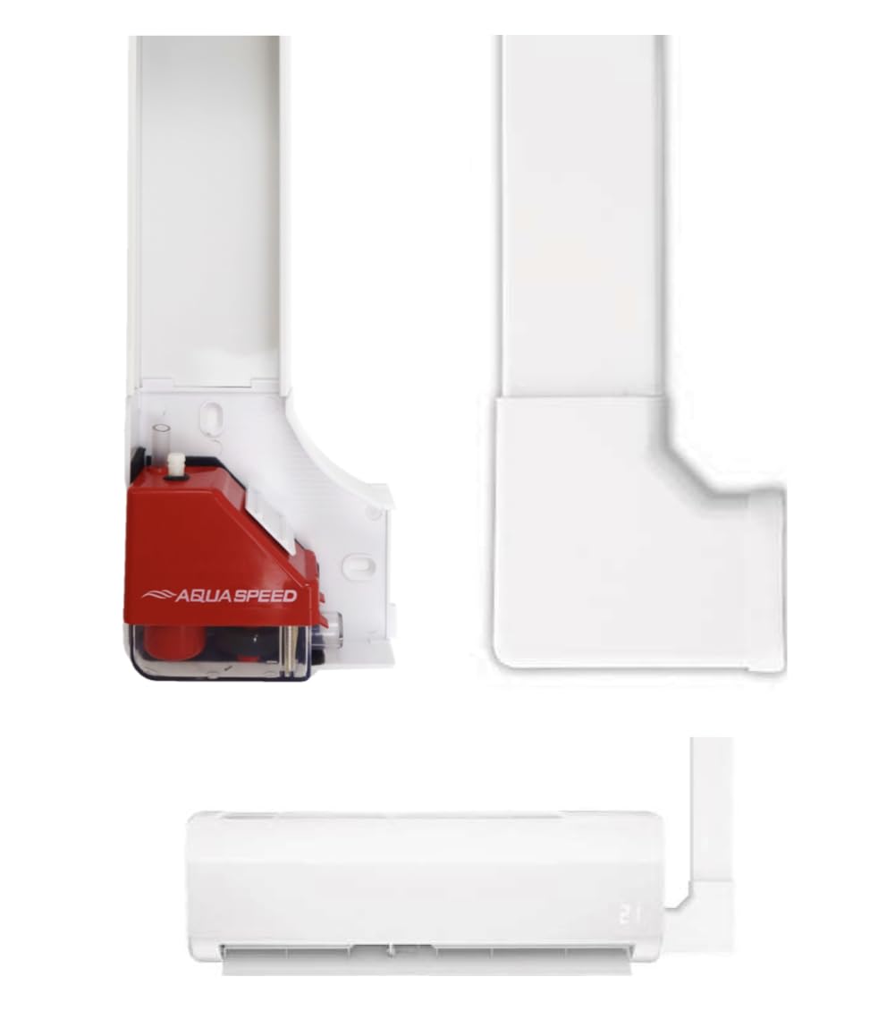 Pompe à Condensat Ultra Silencieuse – Kit Complet avec Goulotte – Relevage pour Climatisation jusqu’à 20kW – AquaSpeed