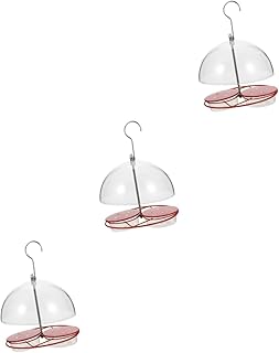 Yardwe 3 Sets water feeder bird feeder bird feeding device squirrel feeder clear plastic container bird bath bowl parrot hanging feeder outdoor bird dispenser birds bird food camera Metal