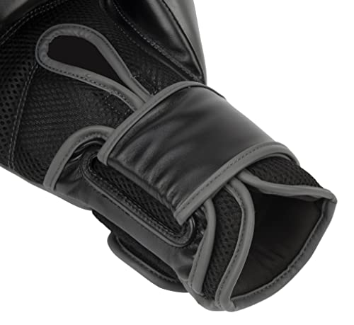 Everlast Powerlock 2 Hook & Loop Boxing Gloves | Fight Training Gloves | Hook and Loop with Durable Hand & Wrist Support | Heavy Bag & Fitness Training (Black, 16 oz) by Everlast - Image 4
