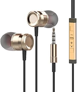 Wired Headphone Metal Earbuds by Amasing Noise Cancelling Stereo Heave Bass Earphones