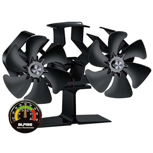 BLFIRE Wood Stove Fan Heat Powered Dual Motor | Non