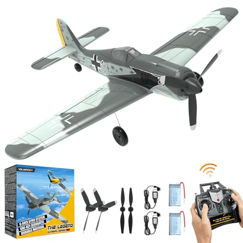 RCkuler RC Planes for Adults, FW190 Fighter 4-CH RTF RC Airplane, One-Key Aerobatic, Stable and Safe with Xpilot Stabilization System, Suitable for Outdoor Activity