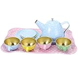  TOYANDONA 15pcs Teeservice Set Kinder Kaffeeservice Kinderküche Rollenspiele Geschirr Kaufladen Zubehör Toy Lebensmittel Täuschen Spielen Lustige Spielzeug für Kinder Mädchen