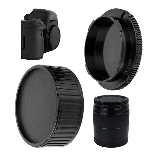 Kit de Capuchons d'objectif, 1x Capuchon de boîtier et 1x Capuchon d'objectif arrière, Compatible avec Leica M, pour Tous Les modèles M, Capuchons de Protection de Remplacement pour appareils Photo