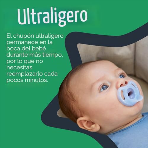 Tommee Tippee Chupeta de silicone ultra-luz com design anatómico simétrico, sem BPA, design de uma só peça, 0-6 meses, conjunto de 4