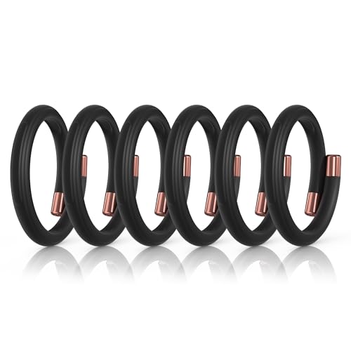 BuggyBands Mosquito Repellent Bracelets for Adults & Kids DEET-Free Waterproof Silicone Bands Refillable Skin-Friendly Natural Bug Repellent Wristbands for Outdoor Hiking Travel 6 Pack Black