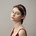 YAZILIND Boda Tocado Nupcial Diadema Rojo Rhinestone Flor Tocado Mujeres Accesorios para...