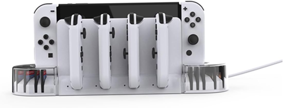 Ciieeo 1set Charging Base Cooling Fan for Game Controller Charger Dock Card Storage High-speed Silent Fan Shaped Design for Gaming Convenience