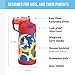 THERMOS FUNTAINER Water Bottle with Straw - 12 Ounce - Kids Stainless Steel Vacuum Insulated Water Bottle with Lid, Sonic the Hedgehog