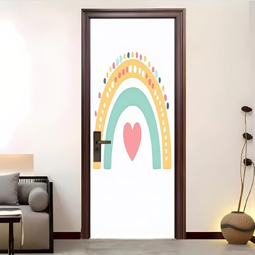 Sticker porte 3D imperméable et amovible design blanc