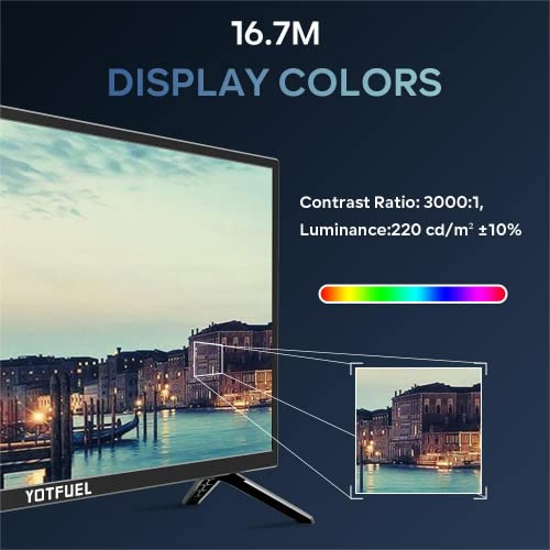 Yotfuel 24-Inch Full Hd 1080P Small Tv With Built-In Hdmi, Usb, Vga,Optical And Rf 24” Led Tv #TOP7