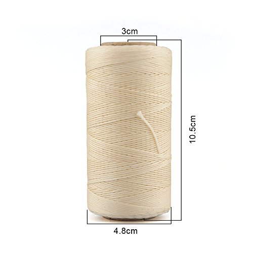 4 hilos encerados de cuero 0.8mm con 7 agujas curvas miniatura 3
