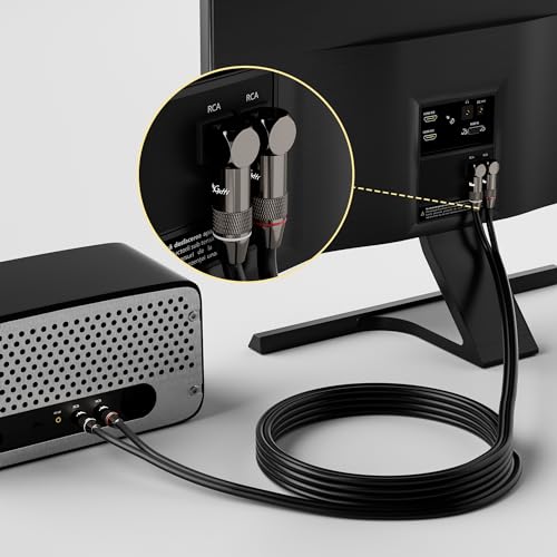Cable de audio estéreo 2RCA para conectar tu subwoofer sin doblar cables 5