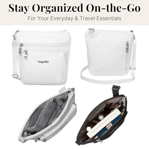 Image of Baggallini Pocket Crossbody Bags for Women 8x8 Small Lightweight Durable Water-resistant Travel Purse W /Rfid