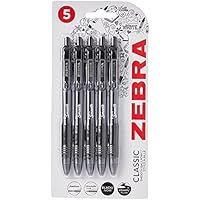 Zebra 2438 Z-Grip Smooth - Bolígrafo retráctil, color negro