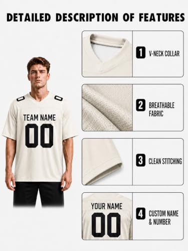 Image of Custom Replica Football Jersey with Name Number Logo