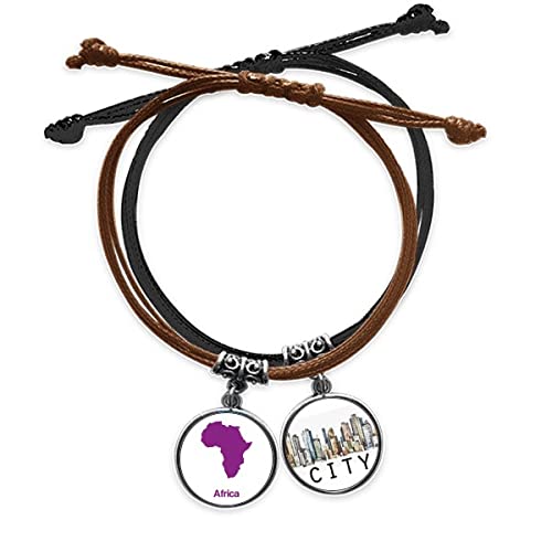 Bracelet d'Afrique illustration de carte finition cuir de la collection Sidi
