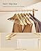 SONGMICS Extra Wide Wooden Suit Hangers, Set of 10 Clothes Hangers, Swivel Hooks, Non-Slip Bars, for Outfits, Suits, Coats, Shirts, Dresses, Natural Color UCRW050KZ02