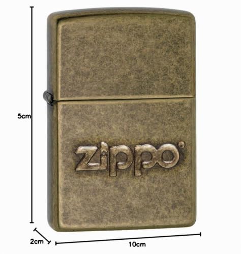 Zippo Encendedor a Prueba de Viento de Latón Antiguo con Caja de Regalo 7