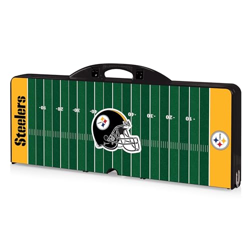 Image of PICNIC TIME NFL Picnic Table Portable Folding Table with Seats and Umbrella