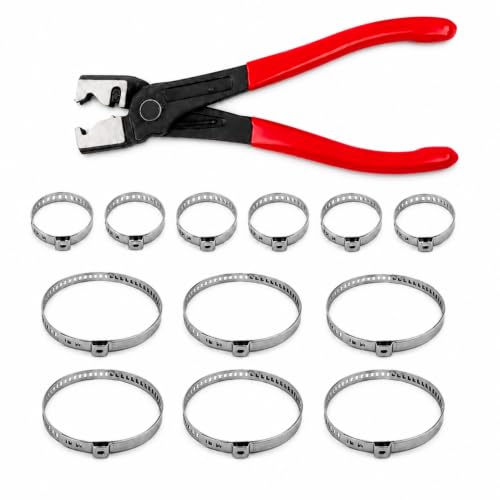 Image of Heavy Duty 13PCS CV Boot and Hose Clamp Set with Pliers and 12 Clips