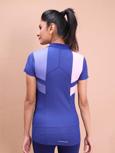 Image of Rupa Colors Womens PLAYSURE Dry FIT Activewear Polo T-Shirt | 100% Polyester Fabric | Stretchable | Reflective Logo | Trendy Design | Regular Fit