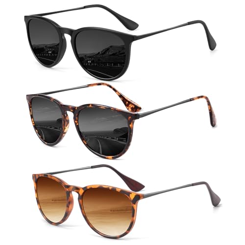 Polarized Sunglasses for Women, Womens Sunglasses Polarized for Shopping, Driving, Party, 2PACKS