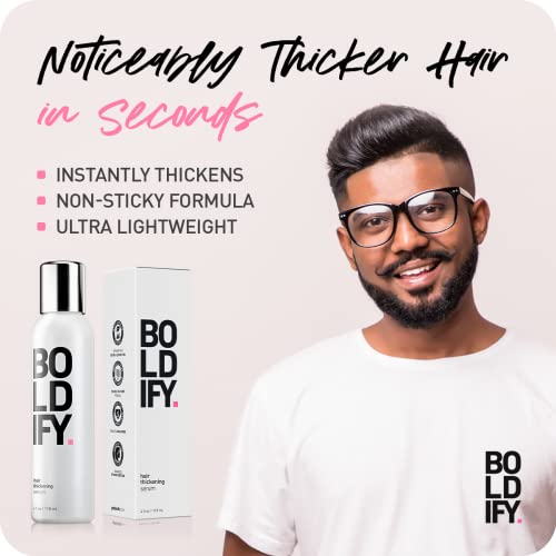 Boldify Hair Thickening Serum - Hair Thickening Products For Women - Instant Hair Thickener - Natural 3-In-1 Hair Volumizer For Fine Hair, Leave-In Conditioner, & Plumping Blow Dryer Treatment - 8Oz #TOP2