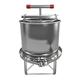 YEEJUAK Edelstahl Honigpresse Manuell, Multifunktionale Saftpresse & Obstpresse für Honig, Wein, Obst, Hausgebrauch Imkerwerkzeug mit Spritzschutz & Stabiler Stand