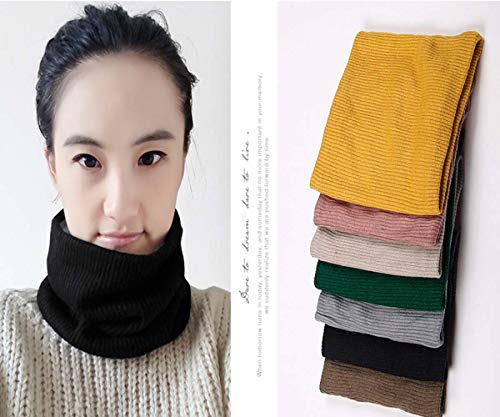 YEKEYI Infinity Scarf Winter Outdoor Double-Layer Neck Warm Knitted Circle Loop Scarves for Women3