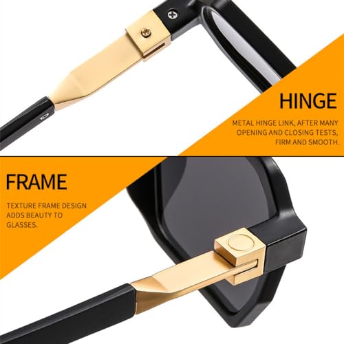 Lunettes de soleil thé léopard rétro style polygone à taille unique