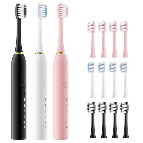 Electric Toothbrush 3 Pack 42000 VPM Sonic Power for Deep Plaque Removal 6 Customizable - image 1