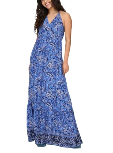 Robe longue femme ONLY coupe normale dos nu en tissu fluide