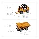 Relaxdays Baustellenfahrzeuge Kinder, 6er Set, Spielzeugautos, Mini Baustelle, ab 3 Jahre, Metallautos, orange-schwarz, 8,5 x3,5 x 5 cm