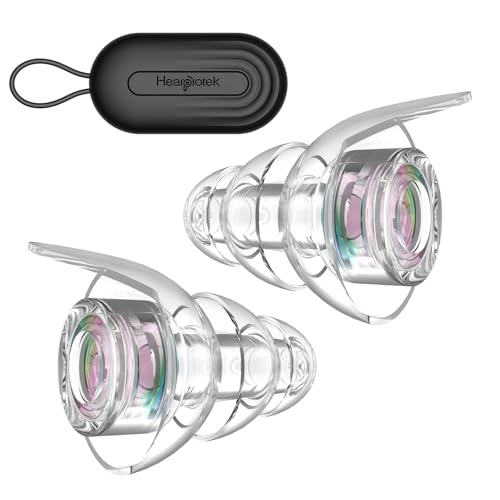 Hearprotek High Fidelity Ear Plugs - M Size, Iridescent