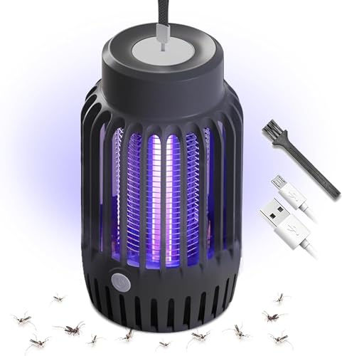 Mückenvernichter Lampe, Elektrische Insektenvernichter mit Nachtlicht 2 in 1, Leistungsstarke Schädlingsbekämpfung Fallen für Innen und Außen