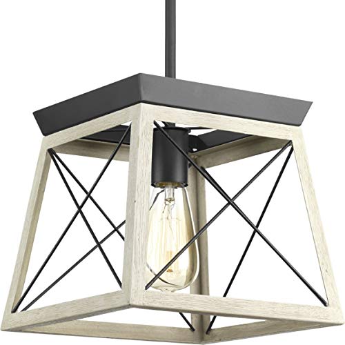Progress Lighting Briarwood Collection 1-Light Coastal Mini-Pendant Light Graphite, Black by Progress Lighting - Image 7