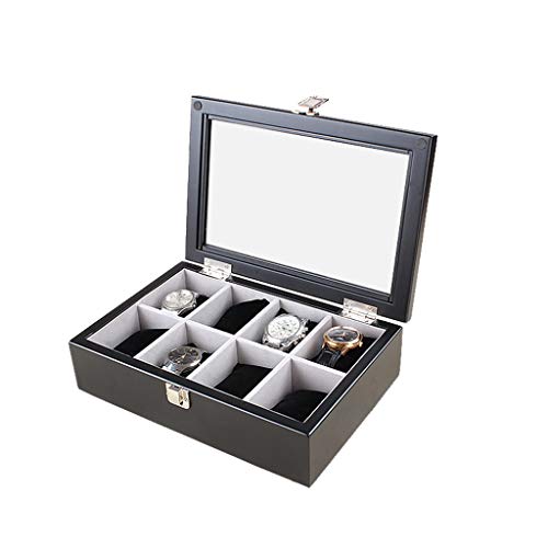 Preisvergleich Produktbild PRIDE S Uhren-Aufbewahrungsbox, Aufbewahrungsbox für Herrenuhren, Damenuhren, Heimaccessoires, Aufbewahrungsbox, Dekoration (Farbe: schwarz)