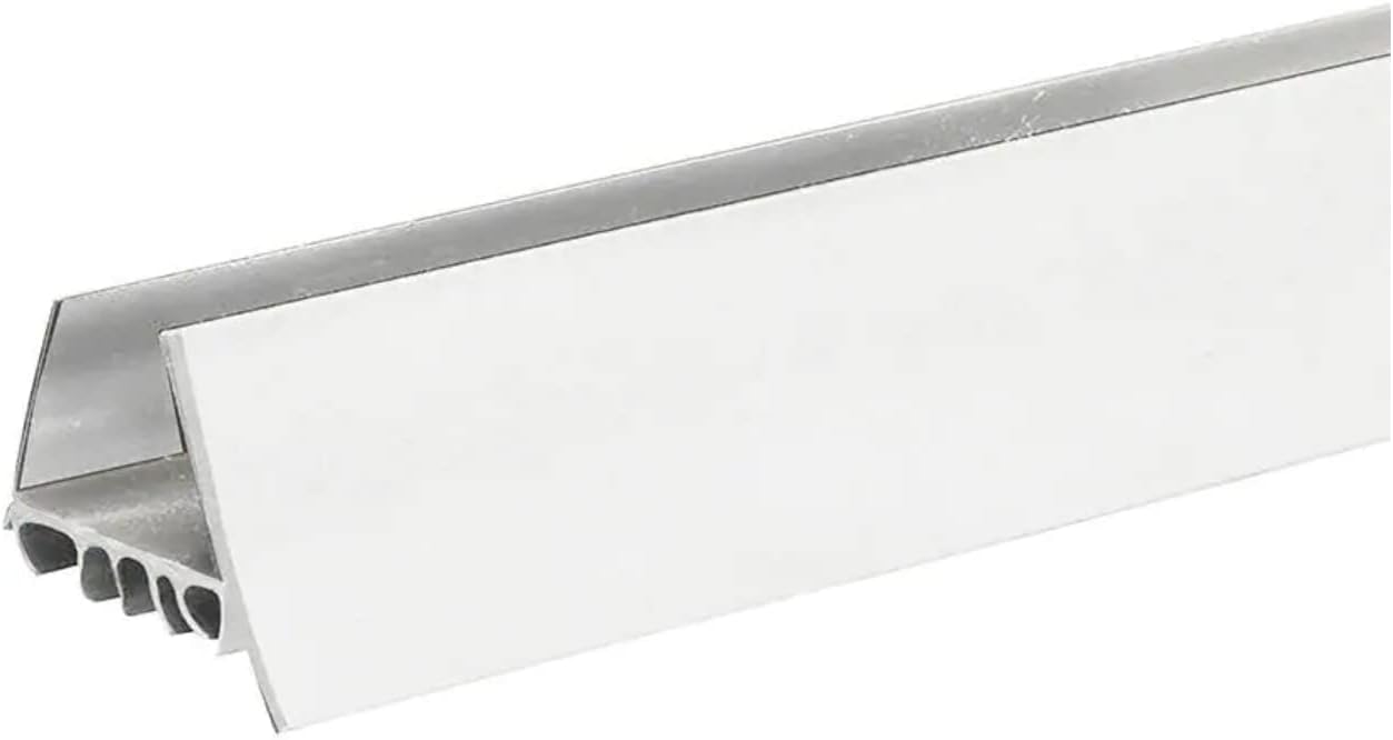 Slide on Door Sweep with Foam Draft Stop Easy Installation Slide