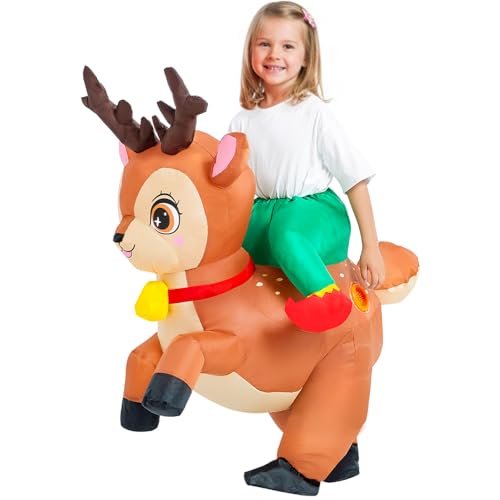 Disfraz inflable de ciervo para niños miniatura 1