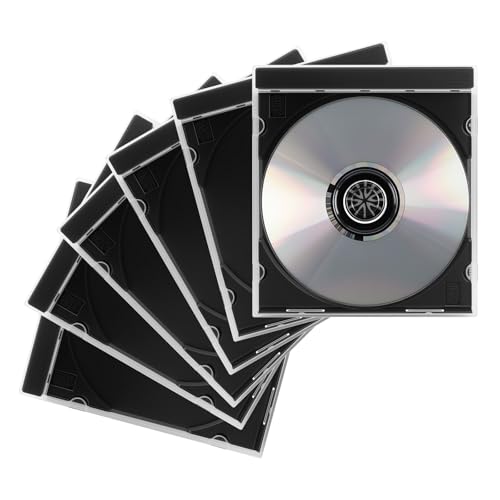 6-Pack Clear Stackable CD Jewel Cases