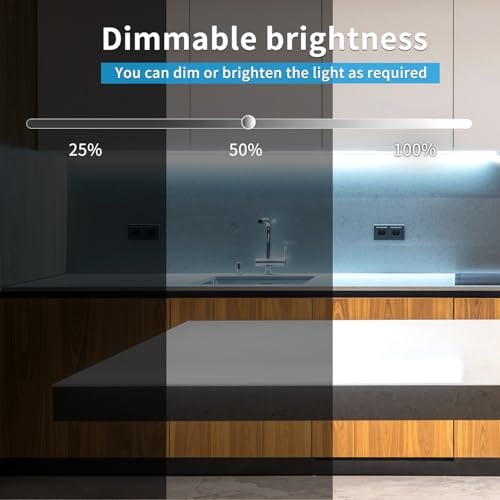 Image of 50FT COB LED Strip Lights 6000K White Dimmable DC 24V Flexible LED Tape Light for Bedroom, with Remote and app Control LED Light Strip,for DIY Home Decoration