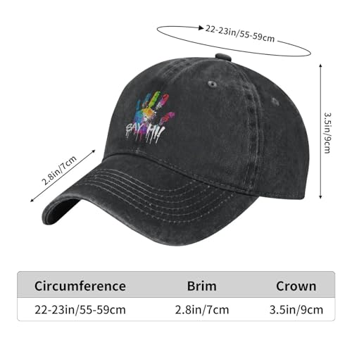 Casquettes de baseball imprimées avec motif empreinte de main colorée mode