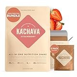 Ka’Chava Whole Body Meal Shake Bundle – Strawberry 2lb Bag + Chocolate Travel Sachets (5 Servings) – Vegan Protein Powder with 85+ Superfoods – Gluten Free Plant-Based Meal Replacement