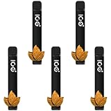 ICE Vape Stick mit max 1000 Zügen | 5er Pack | Einweg e-Zigarette ohne Nikotin | 3,2ml Aroma Liquid mit leckerem ICE Geschmack | 100% Nikotinfrei | VAPE Starterset ohne Nachladen | Tabak 1000
