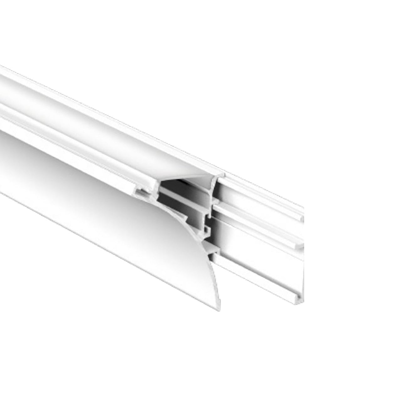 G.W.S® Coving LED Profile, 1-Pack Aluminium Channel for LED Strip Light, 2 Metres 36.7mmx49.5mm (232-M5036) — image 1