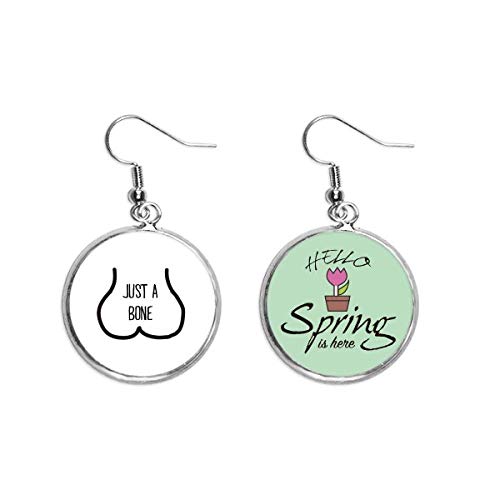Pendientes de primavera tipo colgante decorativo con motivo de hueso gracioso