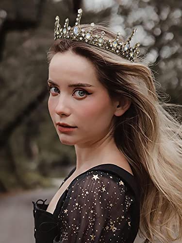Sweetv Crystal Baroque Queen Crown - Vintage Princess Tiara, Wedding Prom Hallloween Opal Costume Hair Accessories For Women And Girls, Penelope #TOP3