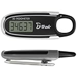 3D Pedometer for Walking with Removable Clip and Carabiner Simple Step Counter for Walking Accurate Clip On Step Tracker for Men Women Kids